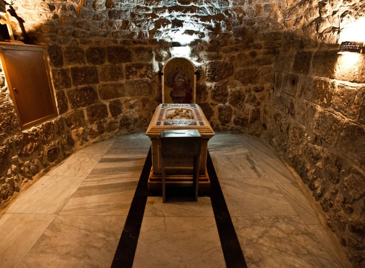 Мошти на Св. Георгиј во Лида, Палестина